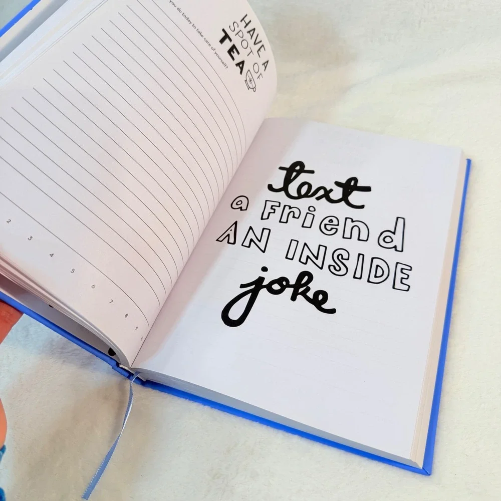 Free Period Press Self‎ Care Journal Blue Hardcover Guided Prompt Diary FP302-TA